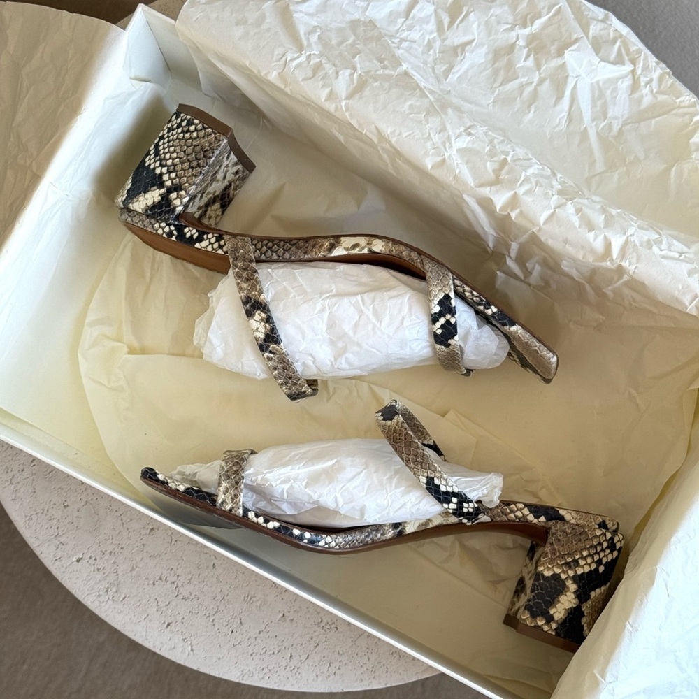 BY FAR Tanya sandals in snakeskin embossed, size 36 - Picture 3 of 9